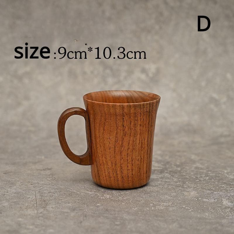 1pc Wooden Cup Jujube Sour Wood Household High Temperature Resistant Tea Coffee Beer Cup Kitchen Bar Drinkware Wood Drinking Mug