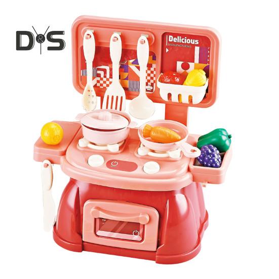 Kids Kitchen Play Set with 30Pcs Pretend Toys Role-playing Kitchen Set Develop Hands-On Skills Cooking Simulation Toys for Kids