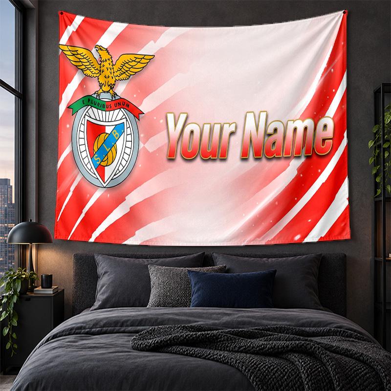 Personalisierte Wandbehang-Tapisserie Benfica FC Muster Kunst-Hintergrundtuch