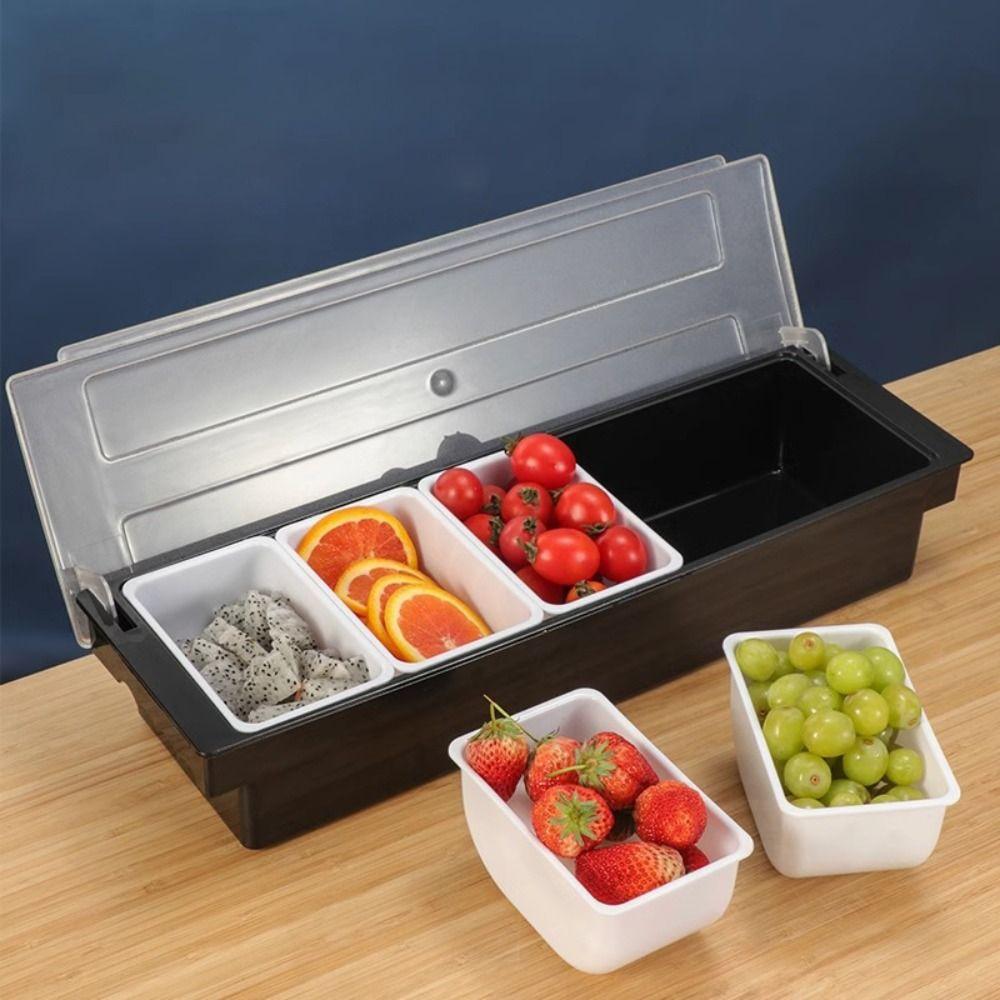 With Lid Compartmental Seasoning Box Detachable Compartment Trays Seasoning Tank  Ingredient