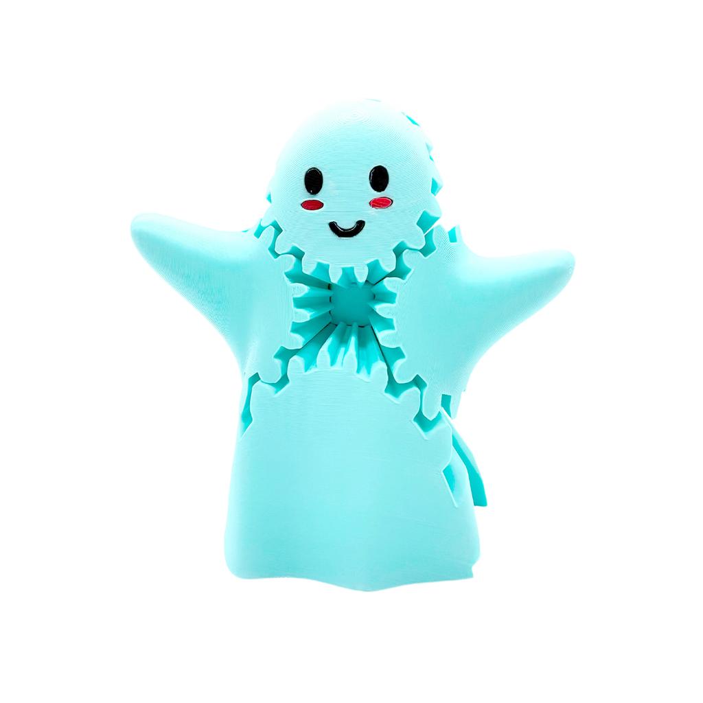 3D Printed Cute Little Ghosts Gear Desktop Ornaments