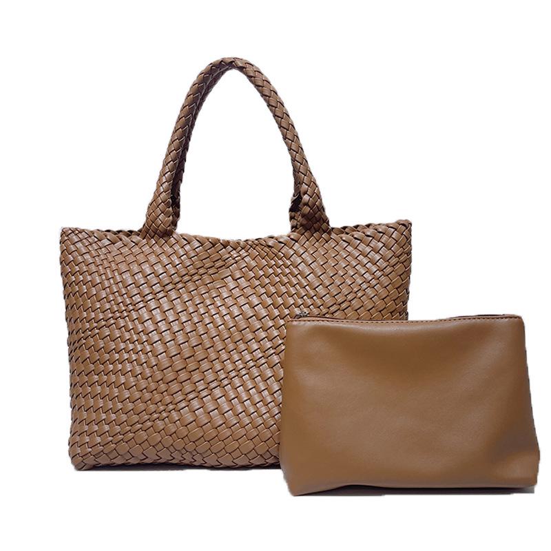 Hand-Woven Large Capacity Tote Bag - 2023 Women's Shoulder and Mother-Child Bag