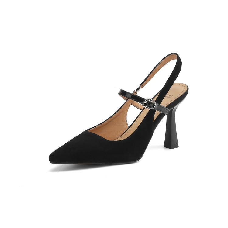 

2025 весна и лето европейские и американские туфли на тонком каблуке легкие женские туфли на высоком каблуке однотонные остроносые модные туфли-одиночки интернет-знаменитости 40 чёрный