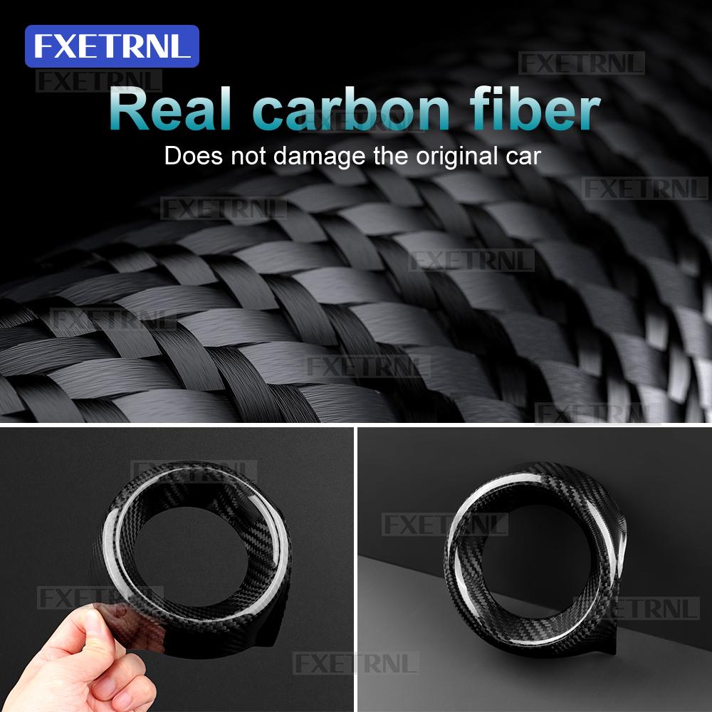 Real Dry Hard Carbon Fiber Sticker For Toyota GR Yaris 2025 2026 LHD RHD Car Driver Passenger Co-Pilot Side Outlet Interior Trim