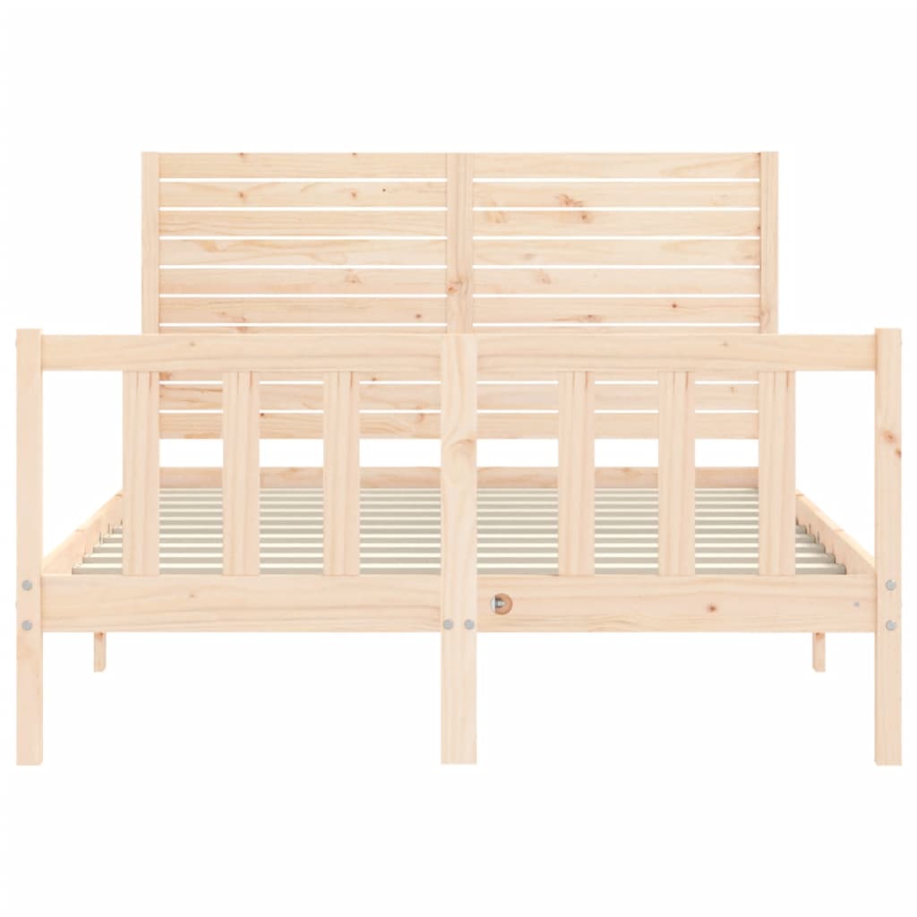 Solid Wood Bed Without Mattress 140x200 Cm Pine Wood