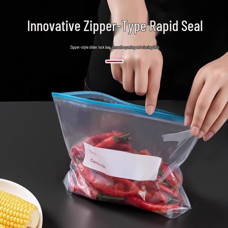 Food-Grade Self-Sealing Storage Bags for Nuts, Dense Plastic, Zippered Fresh-Keeping Refrigerator Bags