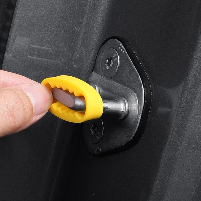 Auto Door Buffer Pad Silicone Shock Absorb Noise Reduction Strips Universal Edge Guards 4Pcs for Most Cars & SUVs