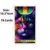 Colorful Cat Tarot Cards A 78 Rainbow Animals Deck Oracle English Visions Divination Edition Board Playing Games