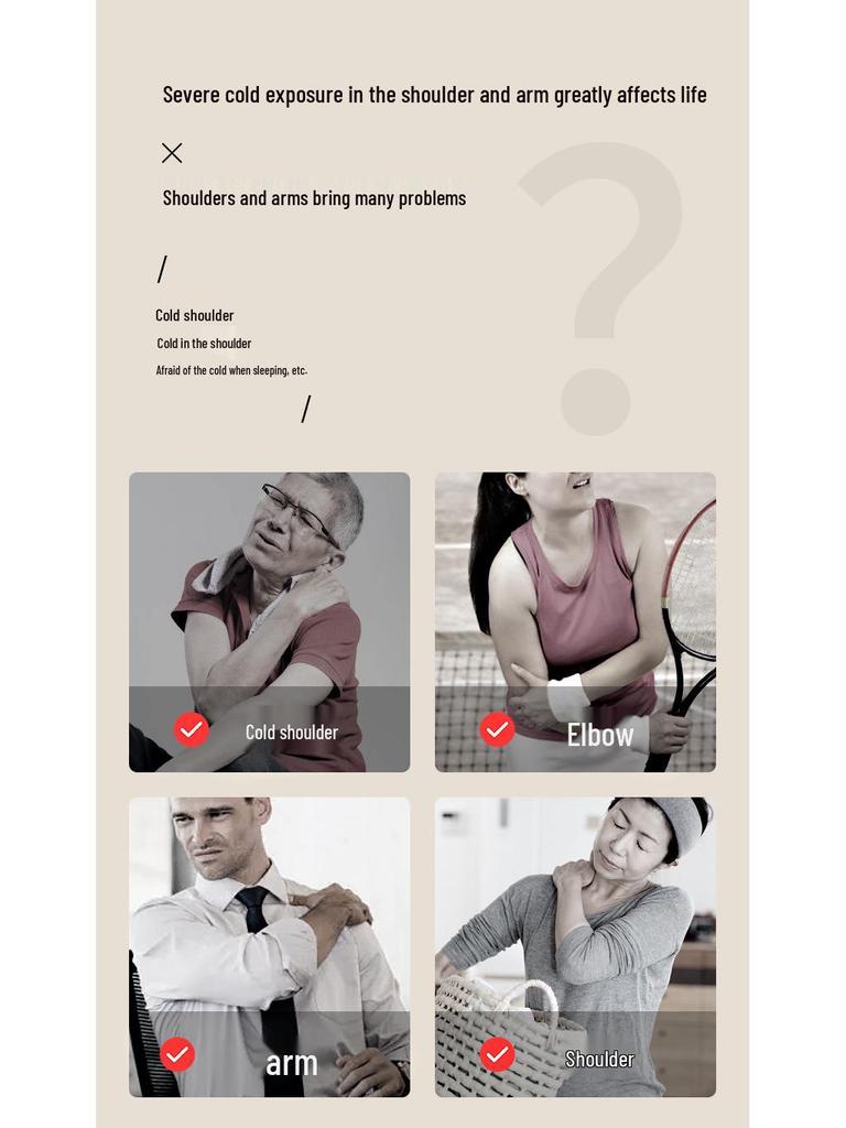 Rechargeable Electric Heating Massager for Shoulder Joint Therapy and Cold Protection