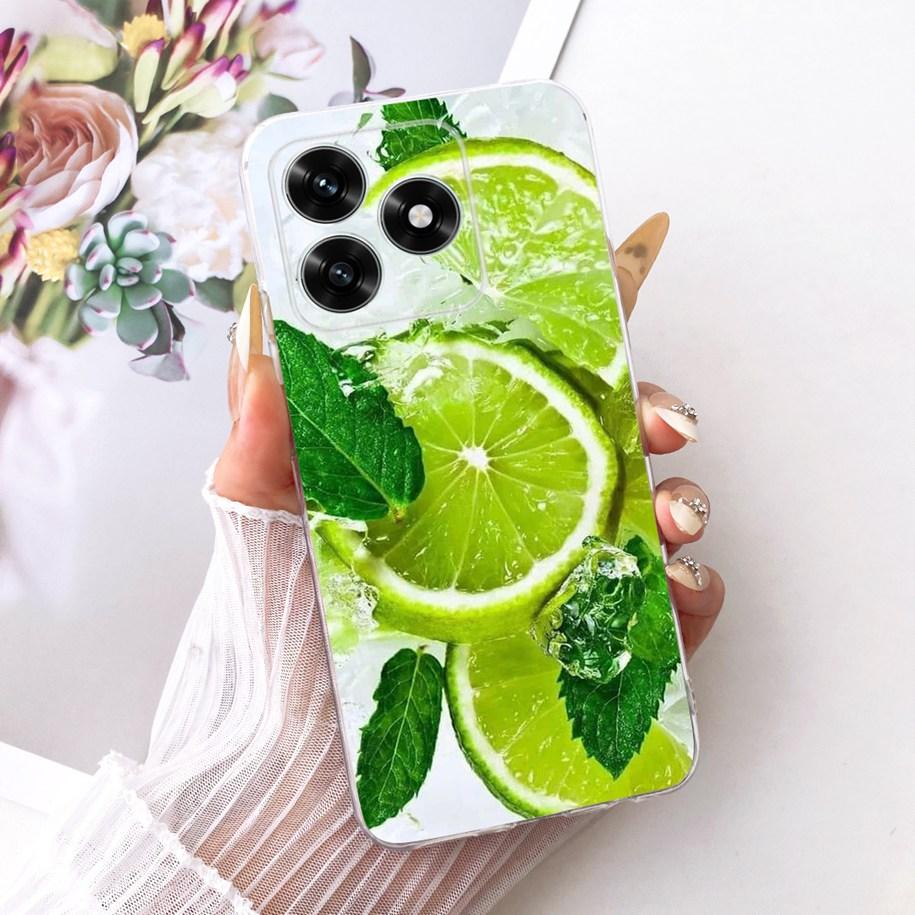 

Case For Honor X5c Plus Cover 2025 Popular Flower Lemon Transparent Silicone Phone Cover For Honor X5c X 5C Funda X5cPlus Bumper Honor X5c Plus