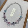 Bridal Accessories Necklace Fashion Zircon Haute Couture Jewelry Women'S Necklace Earrings Premium Two-Piece Set