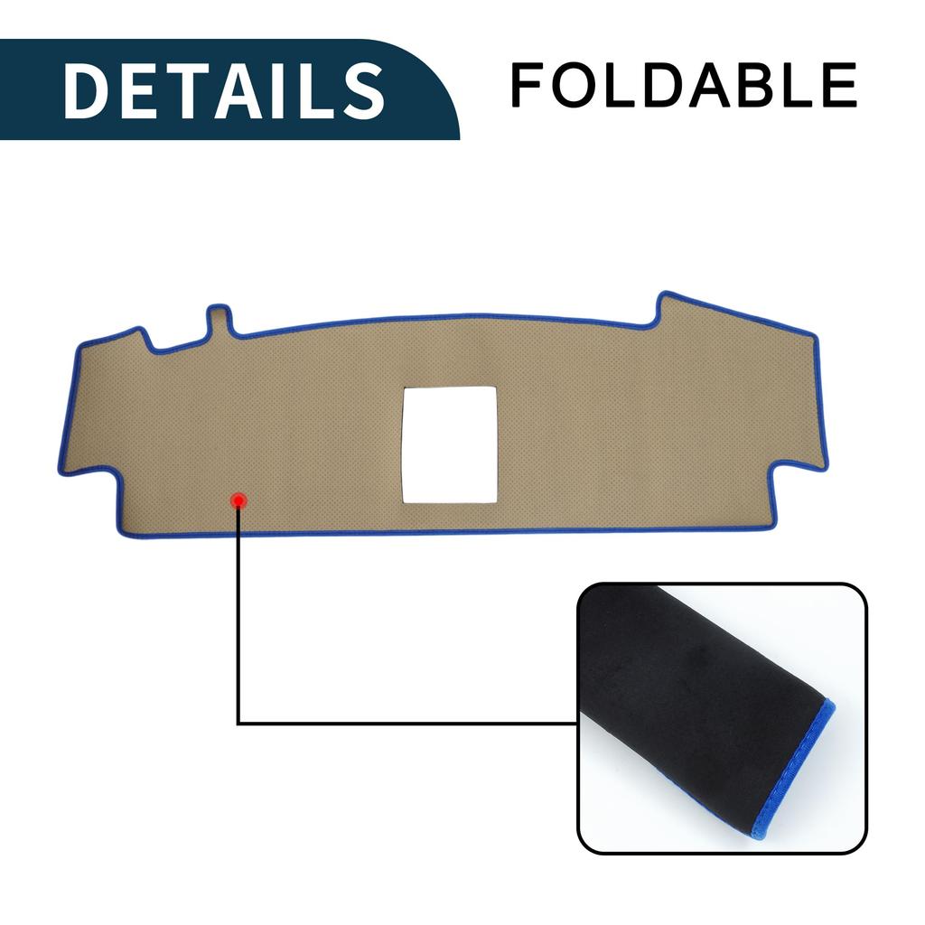 TUCKBOLD Nissan Sakura Dashboard Car Dashboard Protective Interior Sun Flannel Black with Blue Set Mat, Cover, Mat, Accessories, Protection,