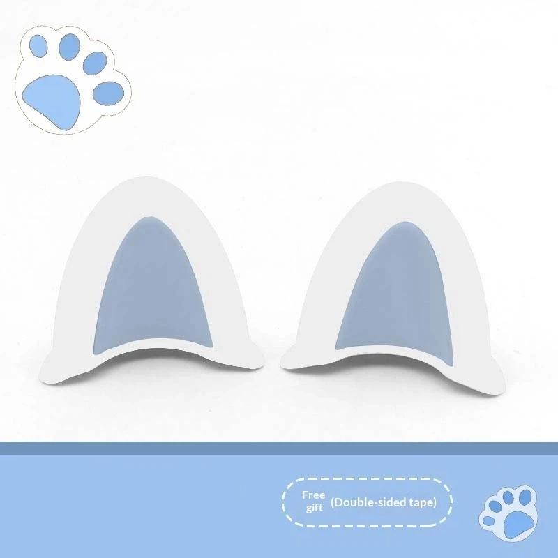 Soft ABS Bear Ear Helmet Decorations 1 Pair Adorable Appearance Easy to Install for Outdoor Riding Sports Helmets