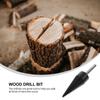 1Set Wood Splitting Drill Bits Electric Chopping Tool 32Mm Hexagonal Triangle Handle High Steel Anti Skid Resistant