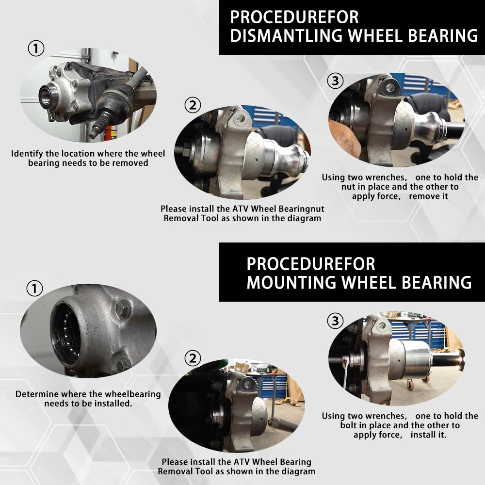 Aluminum Wheel Bearings Removal Tool For Polaris RZR/General/Ranger/Sportsman 40 or 40 mm Wheel Bearings