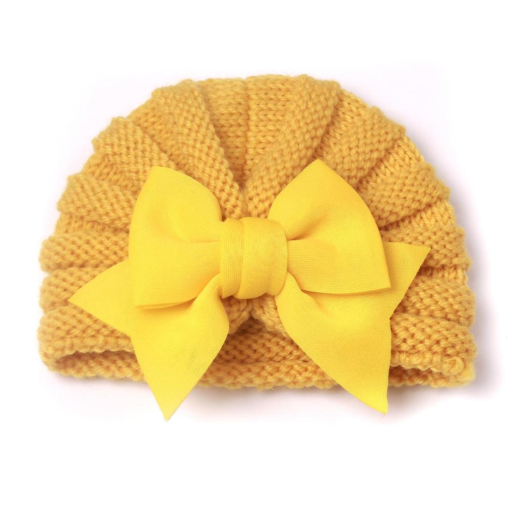 New Arrival: Baby Knit Hat with Bow, for Autumn and Winter – European and American Style