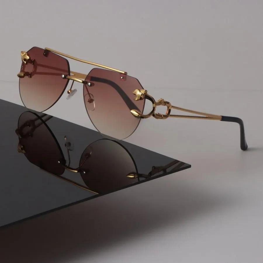 

Luxury Square Sunglasses Women Men Cool Brand Designer Mirror Sun Glasses Female Male Rimless