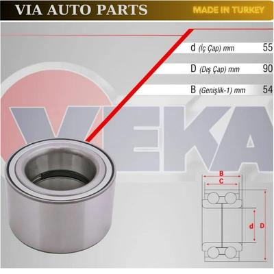 VEKA Front Wheel Bearing ABS 55*90*54 for Ducato Boxer Jumper Mk3 Master Mk3 Movano B 2010-2020 Oem 51745702 402103708R