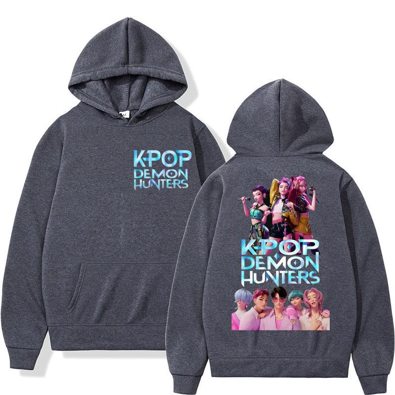 KPop Anime Demon Hunters Rumi Mira Zoey Saja Boys Hoodies Men Women Fashion Oversized Sweatshirt Fleece Warm Casual Long Sleeve