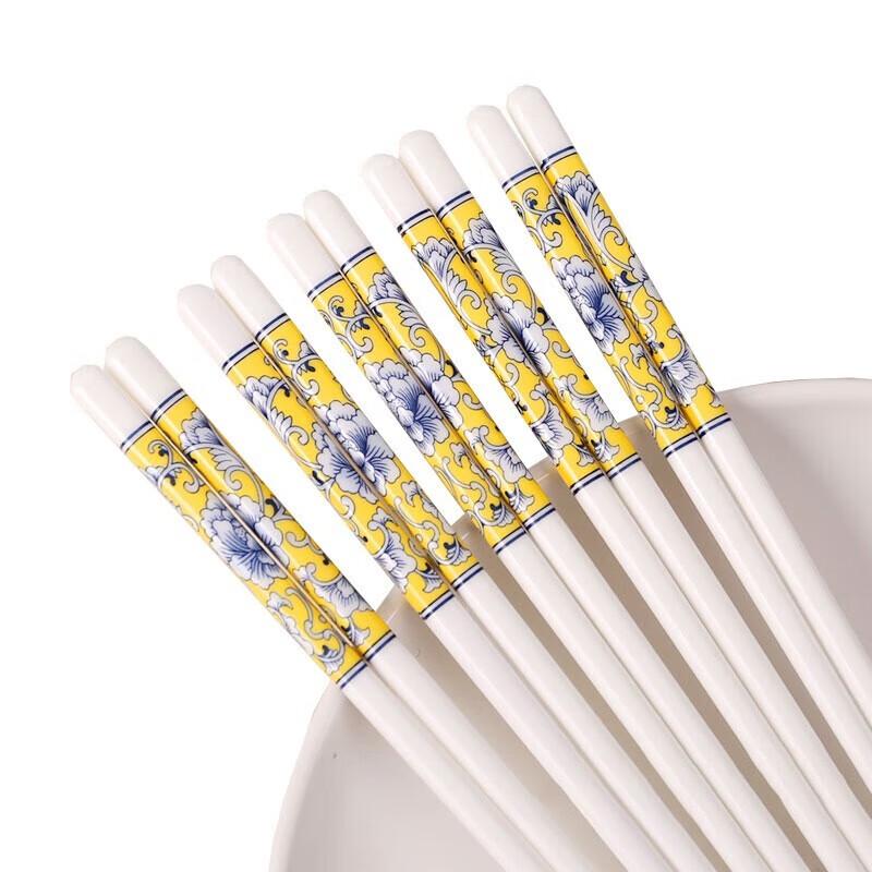 

Homeglen Intertwined Peony Ceramic Chopsticks (10 Pairs)