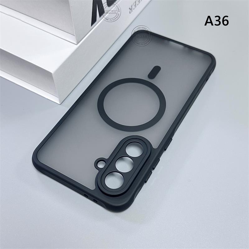 Voor Samsung Galaxy A05 A05s A06 A14 A15 A16 A26 A35 A36 A54 A55 A56 A07 A17 5G 4G Schokbestendige Bumper Magnetische Hoes Pantser Cover
