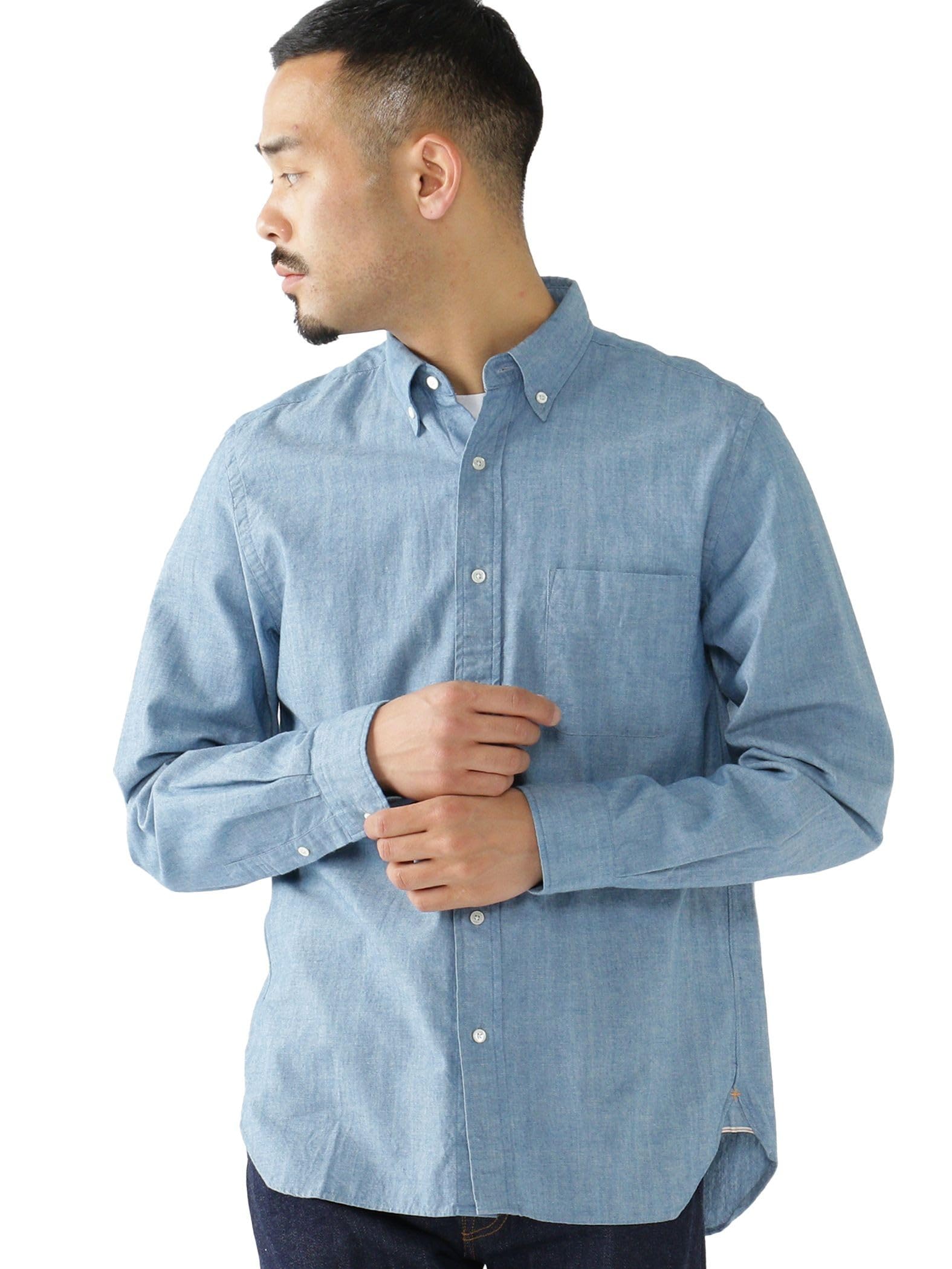 

Рубашка Шамбре Рубашка на пуговицах CHAMBRAY S 38110246139 [Beams Plus] L/S Мужская