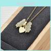Kreativ Öppningsbar Fjärilshänge Halsband I Elegant Guld Och Silver För Kvinnor