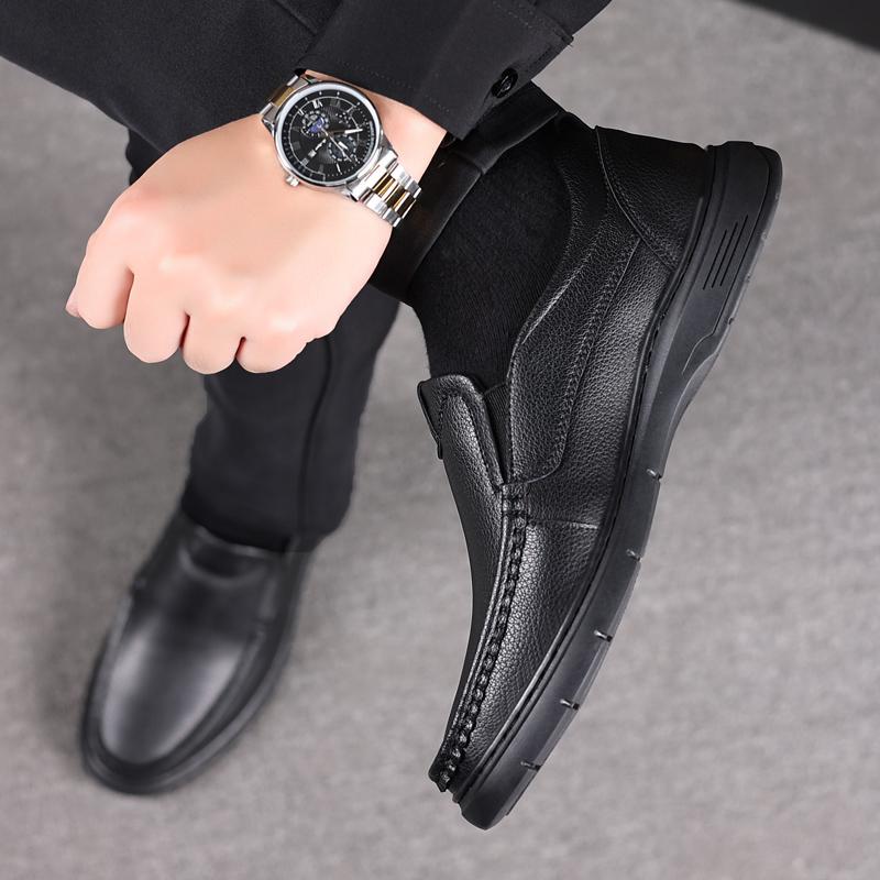 Fashion Men's Leather Loafers Comfortable Slip-On Men's Driving Shoes Men Casual Penny Moccasins Lightweight Business Male Dress Shoes