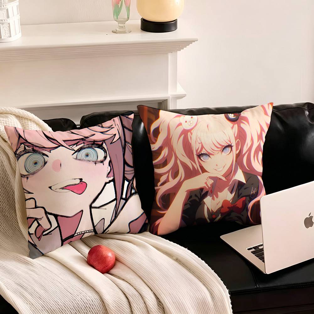 1pc Cartoon Junko Enoshima Pillow Case Fashion Square Pillowcase Bedroom Sofa Room Ins Decoration Leisure