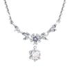 S925 Sterling Silver Wisteria Moissanite Necklace, 1 Carat D Color, Cool Style, Light Luxury Clavicle Chain for Women