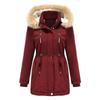 Autumn and Winter Women's Thickened Lamb Velvet Cotton Coat Women's Loose Women's Cotton Coat Removable Hood Plus Velvet Jacket