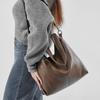 Leather Large Capacity Foreign Trend Fashion Solid Color Casual Commuting Shoulder Tote Bag Women'S Bag