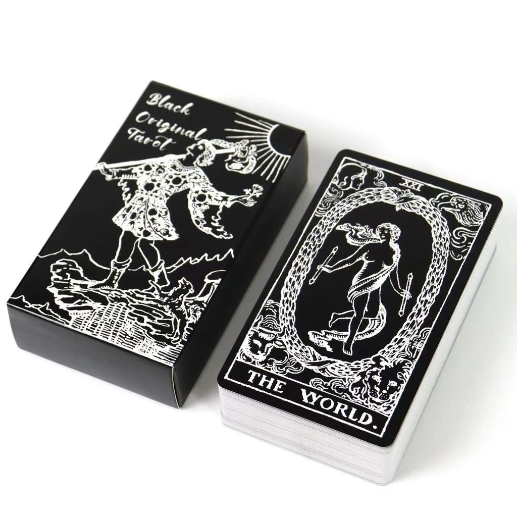 10.3*6cm Black and White Rider Tarot Deck 78 Pcs Tarot Cards for Beginners Rider-waite Tarot System Pocket Size