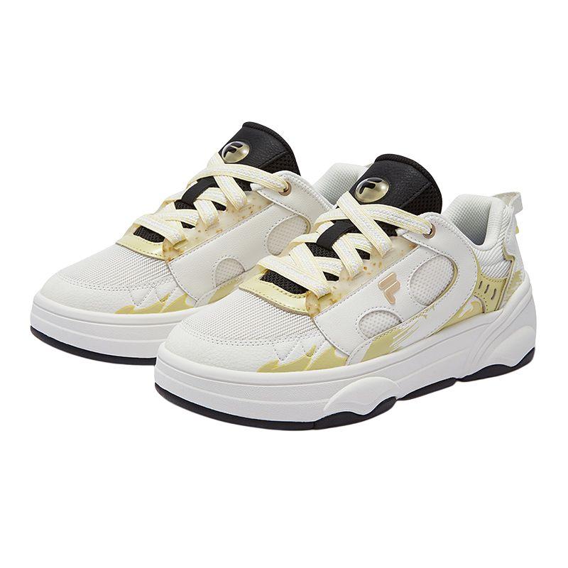 Fila Fusion Windround Versatile Lace-Up Durable Low-Top Skate Shoes Women Sneakers White T12W432311FSB