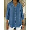 DICFY Women's Fashion Casual Summer Spring V-Neck 3/4 Sleeves Blouses & Shirts