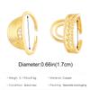 Irregular Hollow Opening Rings For Women Stainless Steel Gold Color Geometric Ring Fashion Simple Party Christmas Jewelry Gift