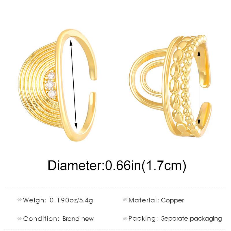 Irregular Hollow Opening Rings For Women Stainless Steel Gold Color Geometric Ring Fashion Simple Party Christmas Jewelry Gift