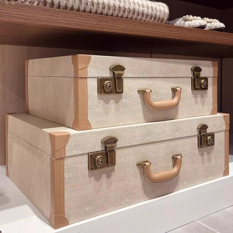 Desk Storage Box Accessory Organizers Large Retro Hand Held Accessories Bins Wardrobe Storage Cases Luxury Clothes Containers