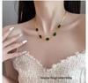 Elegant Korean Micro-Inlaid Titanium Necklace - Luxurious Women's Clavicle Chain, Non-Fading, Unique Minority Design.