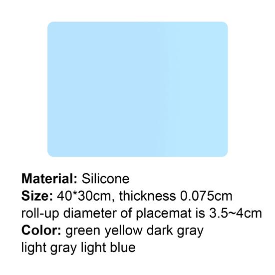 Barn Bordmatte Firkantet form Varmeisolering Silikon Kjøkken Barn Middagsmatte Hjem
