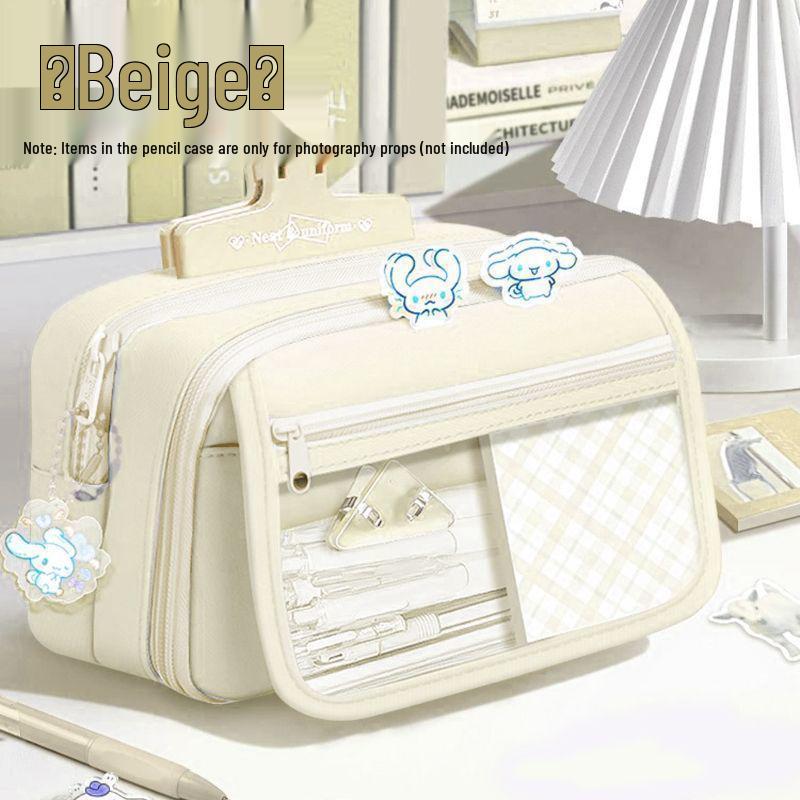 Large Capacity Transparent Pencil Case for Girls and Boys - New Style for Junior High Students