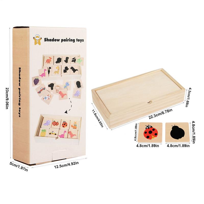 Shape Puzzle Wooden Shadow Matching Puzzle Kids Toy Logical Thinking Trainer Patterns Learning Fruit Recognition Activity for