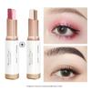 [One Touch Molding] Two-Color Eye Shadow Stick Highlight Eye Shadow Pen Waterproof Sweat-Proof Shimmer Eyeshadow Earth Color Beginner