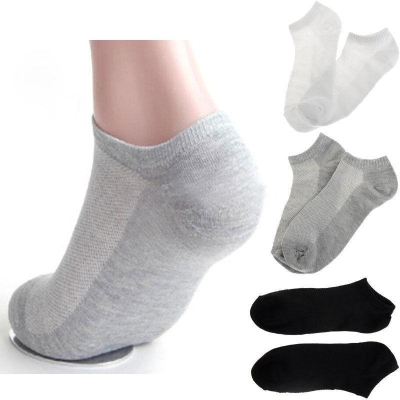 5 Pairs Sports Cotton Ankle Casual Socks Black White Gray For Men