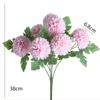 Artificial Flowers Hydrangea Bouquet, Wedding Decoration Fake Flower, 7-head Bundle Embroidered Balls Craft Home Room Vase Decor Accessories