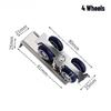 Sliding Door Hanging Roller Pulley Set with Rail Track - 4 or 8 Wheels for Wooden Door and Home Sliding System Hardware