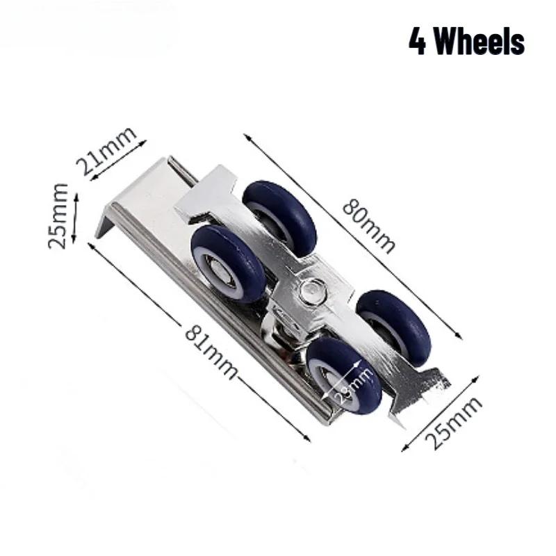 

1PCS Sliding Door Roller Hanging Pulley Rail Track for Home Room Wood Door 4/8 Hanging Wheels Rail Track