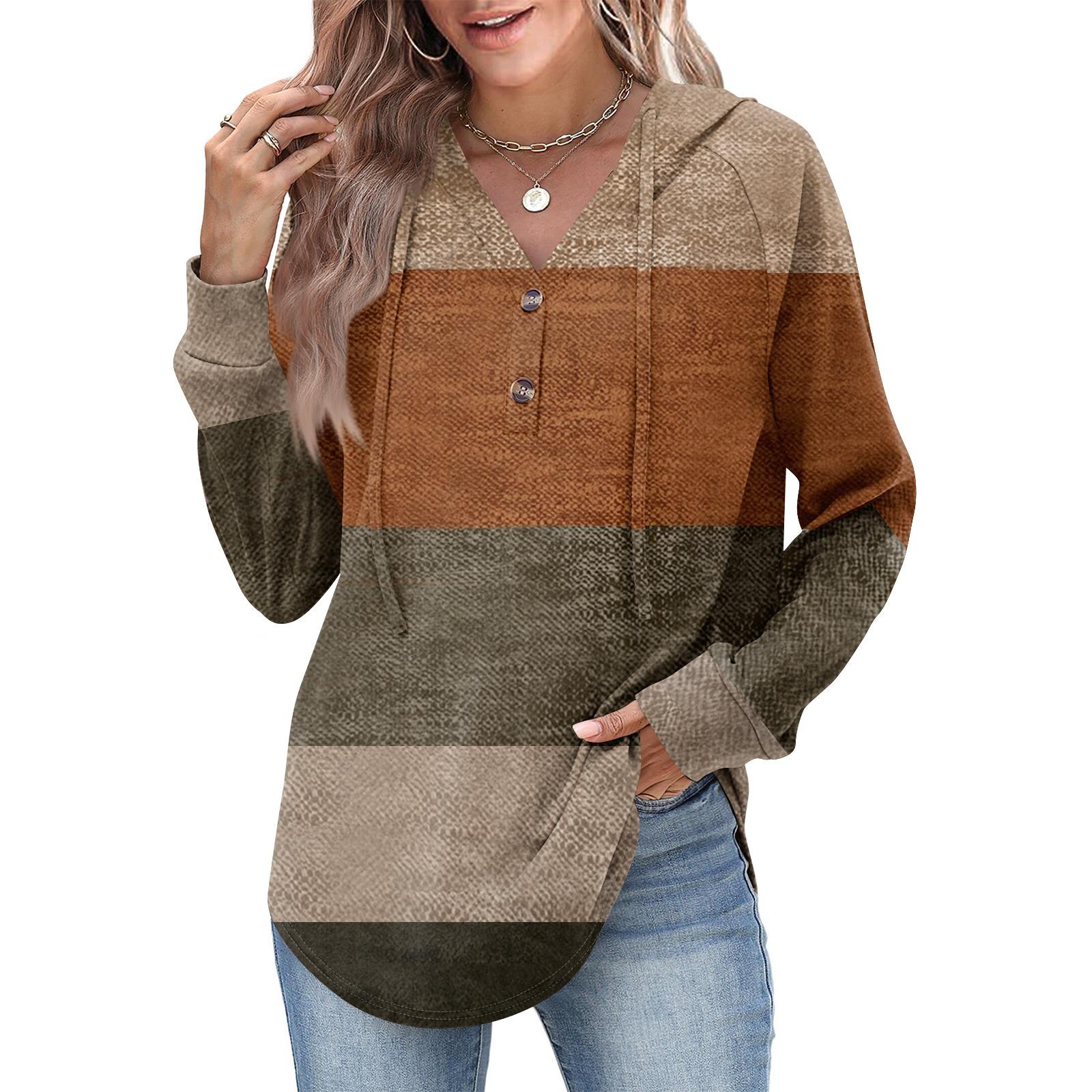 

Женская мода, женский легкий пуловер с длинными рукавами и карманами, толстовка с капюшоном в стиле консервативного стиля XXL