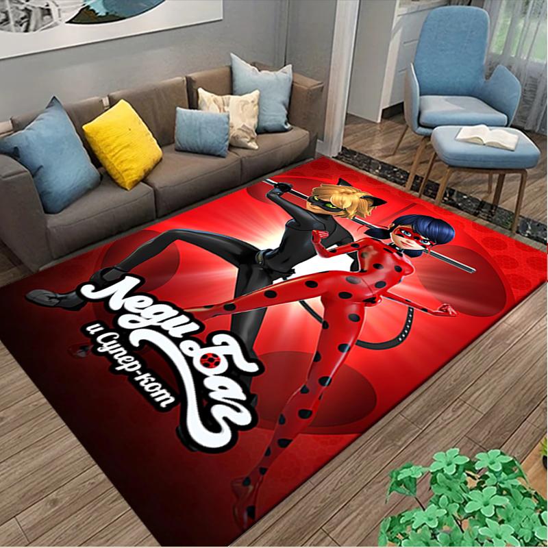 1pc General-purpose Rug, Ladybug Printed Area Rug, Comfortable Office Chair Carpet, Home Entrance Floor Mat