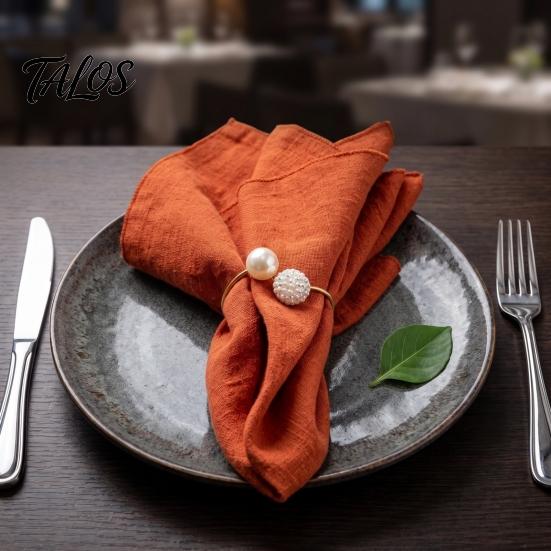 Dekoracyjne Pierścienie na Serwetki do Restauracji 3 Sztuki Pierścienie z Sztucznymi Perłami, Metalowe Uchwyty Wielokrotnego Użytku, Eleganckie Wesela Bankiety Imprezy Kolacyjne Wystrój Stołu Wykwintne